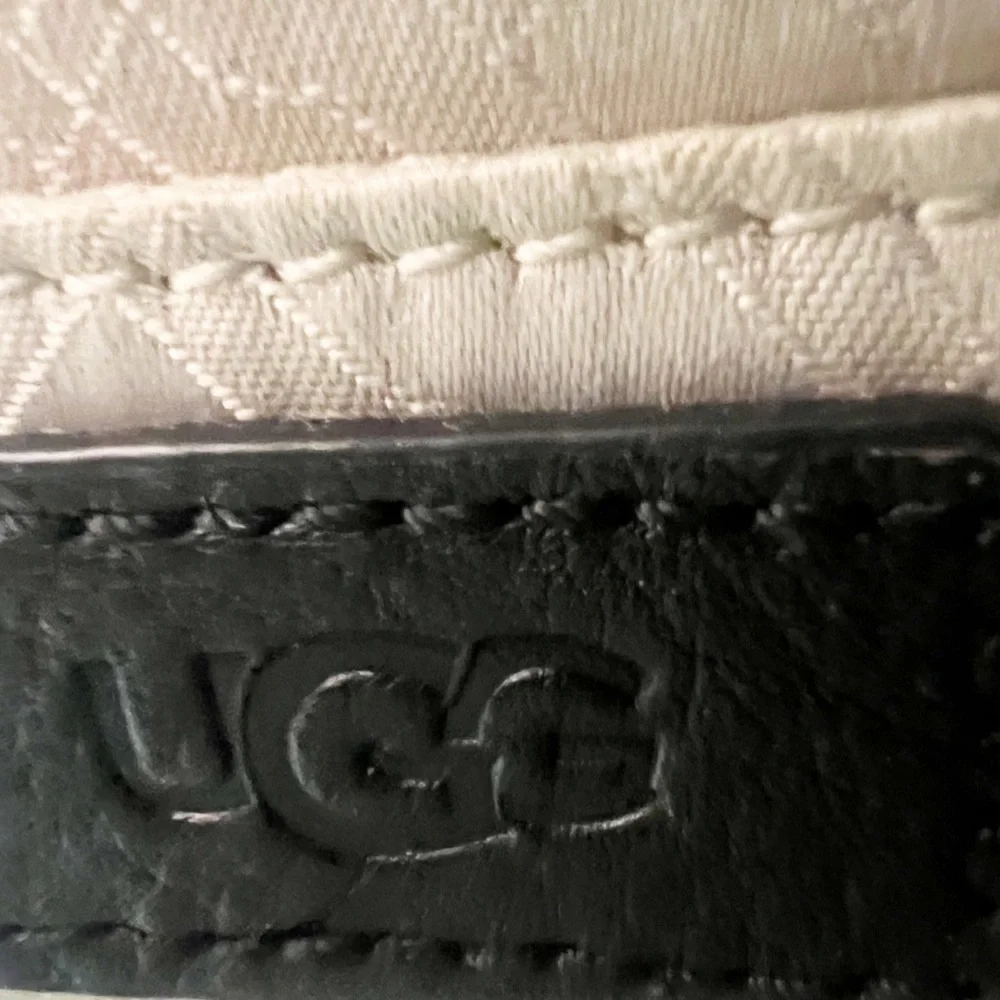 UGG Heritage Leather Sheepskin Mini Crossbody Bag Black